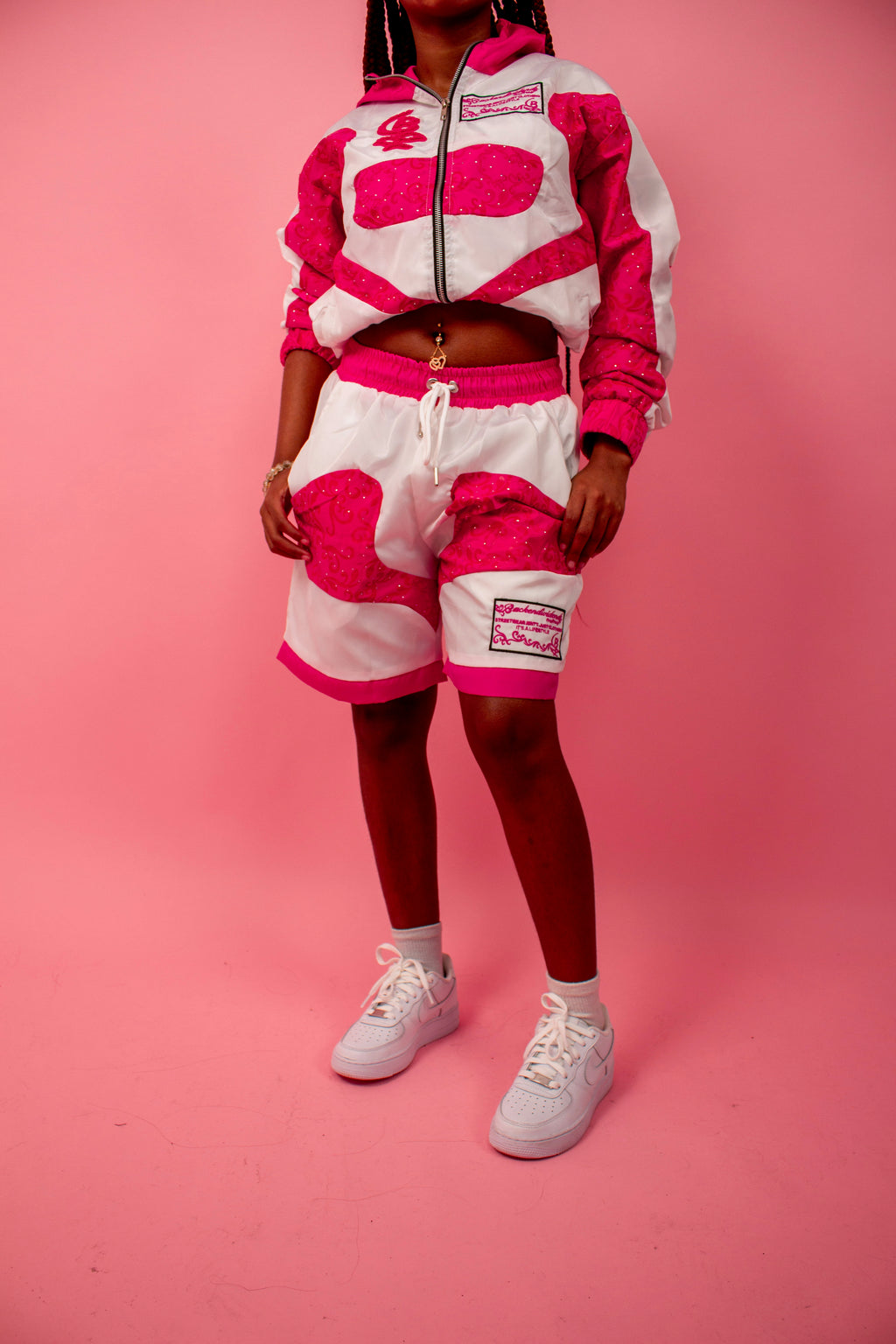 FLORAL WINDBREAKER SHORTS