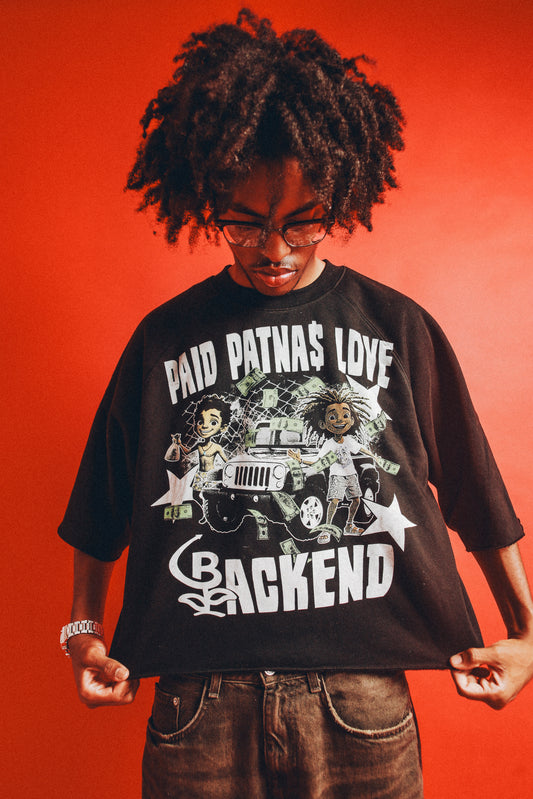 "PAID PATNAS LOVE" BACKEND CROPPED HEAVY WEIGHT CREW NECK